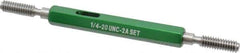 GF Gage - 1/4-20 Go/No Go Truncated Taperlock Thread Setting Plug Gage - Class 2A, Size 1 Handle, Steel - Apex Tool & Supply