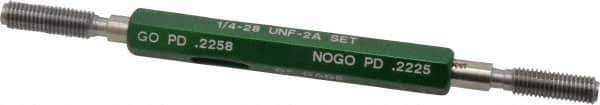GF Gage - 1/4-28 Go/No Go Truncated Taperlock Thread Setting Plug Gage - Class 2A, Size 1 Handle, Steel - Apex Tool & Supply