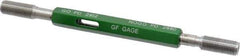 GF Gage - 5/16-32 Go/No Go Truncated Taperlock Thread Setting Plug Gage - Class 2A, Size 1 Handle, Steel - Apex Tool & Supply