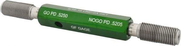 GF Gage - 9/16-18 Go/No Go Truncated Taperlock Thread Setting Plug Gage - Class 2A, Size 3 Handle, Steel - Apex Tool & Supply