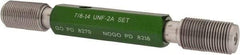 GF Gage - 7/8-14 Go/No Go Truncated Taperlock Thread Setting Plug Gage - Class 2A, Size 4 Handle, Steel - Apex Tool & Supply
