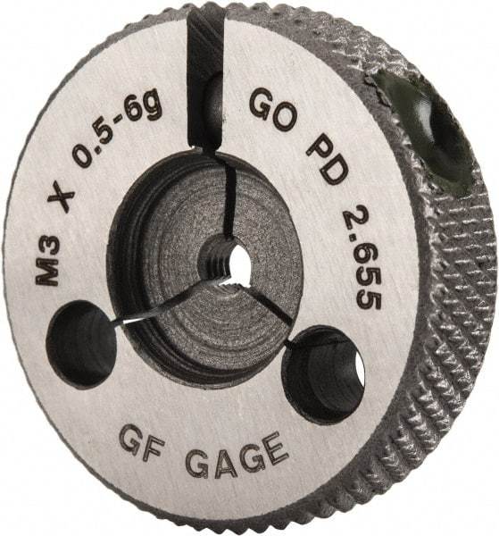 GF Gage - M3x0.5 Go Single Ring Thread Gage - Class 6G - Apex Tool & Supply