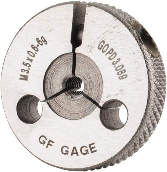 GF Gage - M3.5x0.6 Go Single Ring Thread Gage - Class 6G - Apex Tool & Supply