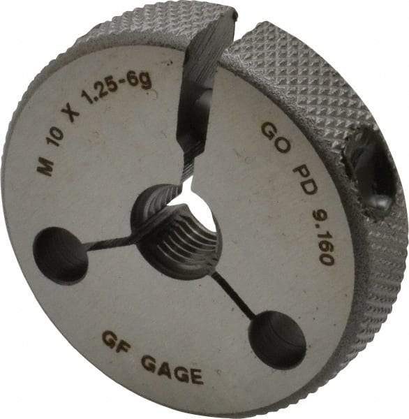 GF Gage - M10x1.25 Go Single Ring Thread Gage - Class 6G - Apex Tool & Supply