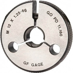 GF Gage - M12x1.25 Go Single Ring Thread Gage - Class 6G - Apex Tool & Supply