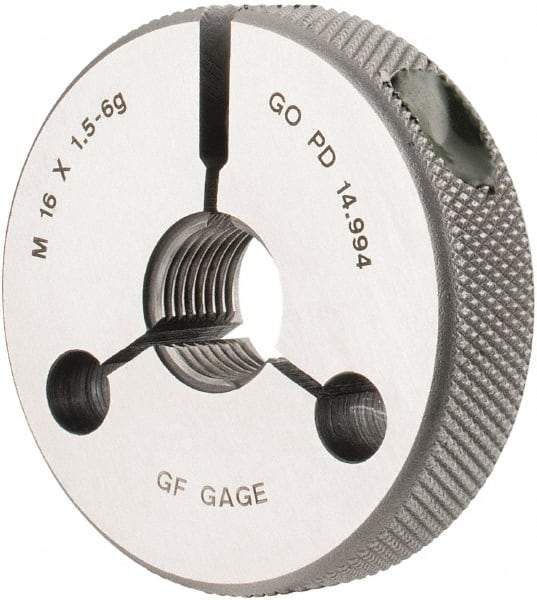 GF Gage - M16x1.5 Go Single Ring Thread Gage - Class 6G - Apex Tool & Supply