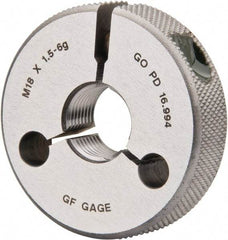 GF Gage - M18x1.5 Go Single Ring Thread Gage - Class 6G - Apex Tool & Supply