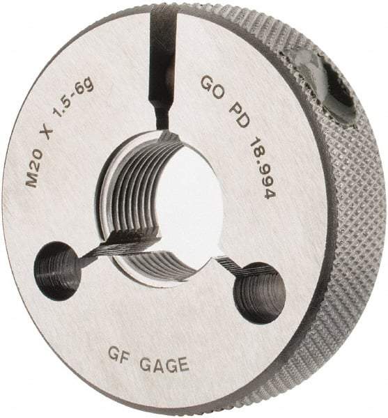 GF Gage - M20x1.5 Go Single Ring Thread Gage - Class 6G - Apex Tool & Supply