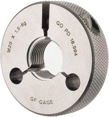 GF Gage - M20x1.5 Go Single Ring Thread Gage - Class 6G - Apex Tool & Supply