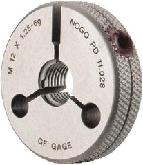 GF Gage - M12x1.25 No Go Single Ring Thread Gage - Class 6G - Apex Tool & Supply