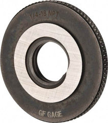 GF Gage - 1/4-18 Thread, Class L1, Ring Pipe Thread Gage - NPT Thread - Apex Tool & Supply