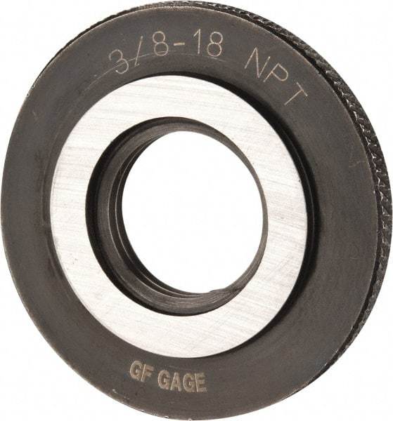 GF Gage - 3/8-18 Thread, Class L1, Ring Pipe Thread Gage - NPT Thread - Apex Tool & Supply