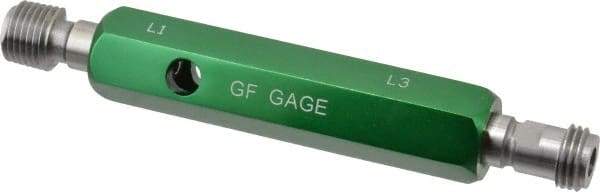 GF Gage - 1/4-18 Double End Tapered Plug Pipe Thread Gage - Handle Size 3, Handle Included, NPTF-L1 & NPTF-L3 Tolerance - Apex Tool & Supply