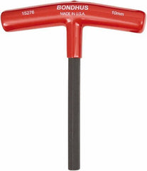 Bondhus - 10mm Hex, T-Handle Cushion Grip, Hex Key - 152mm OAL, Metric System of Measurement - Apex Tool & Supply
