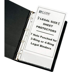 C-LINE - 50 Piece Clear Sheet Protectors-Ring Binder - 14" High x 8-1/2" Wide - Apex Tool & Supply