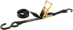 Erickson Manufacturing - 6' Long x 1" Wide, 3,000 Lb Basket Capacity, Polyester & Steel Web Sling - Black - Apex Tool & Supply