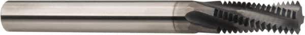 Niagara Cutter - M3.5x0.60 Metric Coarse, 0.095" Cutting Diam, 3 Flute, Solid Carbide Helical Flute Thread Mill - Internal/External Thread, 0.235" LOC, 2" OAL, 1/8" Shank Diam - Apex Tool & Supply