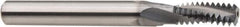 Niagara Cutter - 3/8-24 UN, 0.285" Cutting Diam, 3 Flute, Solid Carbide Helical Flute Thread Mill - Internal/External Thread, 3/4" LOC, 3" OAL, 5/16" Shank Diam - Apex Tool & Supply