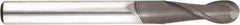 Niagara Cutter - 6mm Diam, 20mm LOC, 2 Flute Solid Carbide Ball End Mill - Diamond Finish, Single End, 64mm OAL, 6mm Shank Diam, Spiral Flute - Apex Tool & Supply