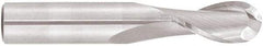 Niagara Cutter - 1" Diam, 4" LOC, 2 Flute Solid Carbide Ball End Mill - Uncoated, Single End, 7" OAL, 1" Shank Diam, Spiral Flute - Apex Tool & Supply