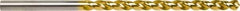 Guhring - 13/32", Parabolic Flute, Cobalt Taper Length Drill Bit - TiN Finish, 121mm Flute Length, 184mm OAL, Series 5537 - Apex Tool & Supply
