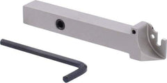 Iscar - External Thread, 0.63" Max Depth of Cut, 1.8mm Min Groove Width, 100mm OAL, Right Hand Indexable Grooving Cutoff Toolholder - 1/2" Shank Height x 1/2" Shank Width, TAG Insert Style, TGT Toolholder Style, Series Tang-Grip - Apex Tool & Supply