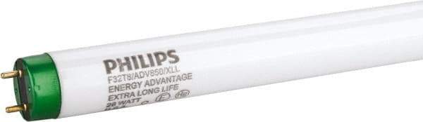 Philips - 28 Watt Fluorescent Tubular Medium Bi-Pin Lamp - 5,000°K Color Temp, 2,675 Lumens, T8, 36,000 hr Avg Life - Apex Tool & Supply