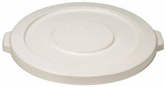 PRO-SOURCE - Round Lid for Use with 20 Gal Round Trash Cans - White, Polyethylene, For Brute Trash Cans - Apex Tool & Supply