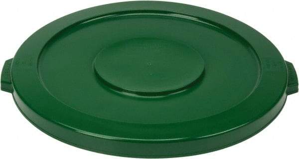 PRO-SOURCE - Round Lid for Use with 32 Gal Round Trash Cans - Green, Polyethylene, For Brute Trash Cans - Apex Tool & Supply