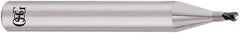 OSG - 0.4mm Diam, 0.3mm LOC, 2 Flute Solid Carbide Ball End Mill - Uncoated, Single End, 45mm OAL, 6mm Shank Diam, Spiral Flute - Apex Tool & Supply