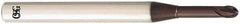 OSG - 3mm Diam, 3mm LOC, 2 Flute Solid Carbide Ball End Mill - TiAlN Finish, Single End, 70mm OAL, 6mm Shank Diam, Spiral Flute - Apex Tool & Supply