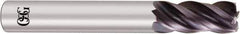 OSG - 1", 4 Flute, Single End, Solid Carbide, 0.03" Corner Radius End Mill - 4" OAL, Right Hand Flute, 1-1/2" LOC, Right Hand Cut - Apex Tool & Supply