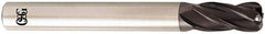 OSG - 12mm, 4 Flute, Single End, Solid Carbide, 2mm Corner Radius End Mill - 110mm OAL, 30° Helix, Right Hand Flute, 26mm LOC, Right Hand Cut - Apex Tool & Supply