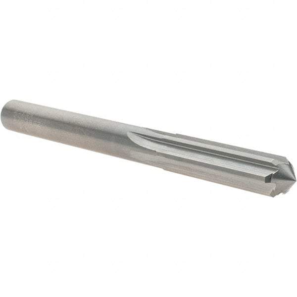 OSG - 21/64" Solid Carbide Chucking Reamer - Straight Flute, 5/16" Straight Shank, 1-1/4" Flute Length, 3-1/2" OAL - Apex Tool & Supply