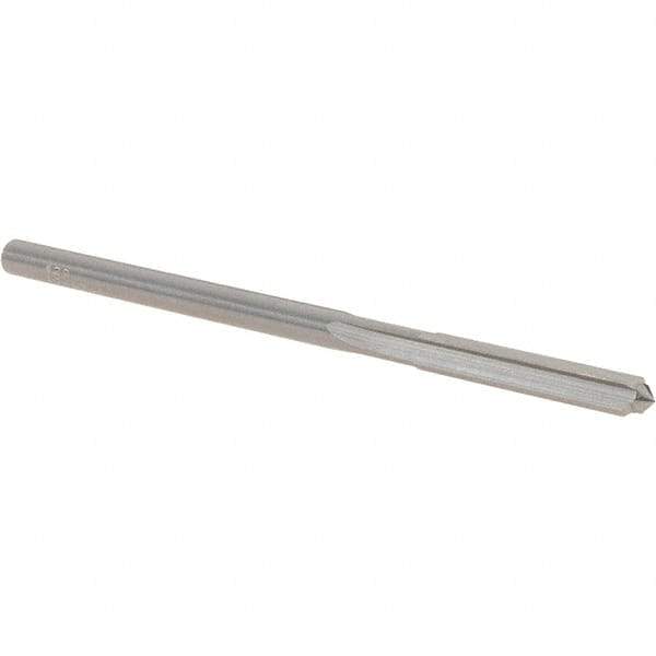 OSG - #29 Solid Carbide Chucking Reamer - Straight Flute, 1/8" Straight Shank, 3/4" Flute Length, 2-1/2" OAL - Apex Tool & Supply