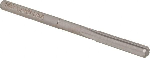 OSG - 3.7mm Solid Carbide Chucking Reamer - Straight Flute, 3.57mm Straight Shank, 19mm Flute Length, 64mm OAL - Apex Tool & Supply