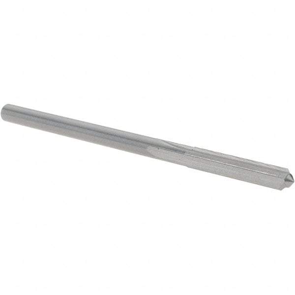 OSG - 3.3mm Solid Carbide Chucking Reamer - Straight Flute, 2.78mm Straight Shank, 19mm Flute Length, 64mm OAL - Apex Tool & Supply
