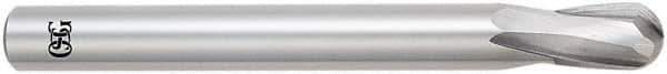 OSG - 18mm Diam, 27mm LOC, 2 Flute Solid Carbide Ball End Mill - Uncoated, Single End, 152mm OAL, 18mm Shank Diam, Spiral Flute - Apex Tool & Supply