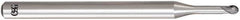 OSG - 0.2mm Diam, 0.16mm LOC, 2 Flute Solid Carbide Ball End Mill - WXL Finish, Single End, 45mm OAL, 4mm Shank Diam, Spiral Flute - Apex Tool & Supply