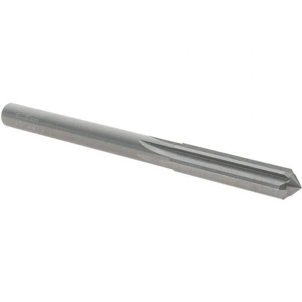 OSG - 6.8mm Solid Carbide Chucking Reamer - Straight Flute, 6.35mm Straight Shank, 29mm Flute Length, 83mm OAL - Apex Tool & Supply