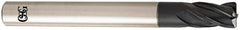 OSG - 12mm, 4 Flute, Single End, Solid Carbide, 0.5mm Corner Radius End Mill - 110mm OAL, 30° Helix, Right Hand Flute, 18mm LOC, Right Hand Cut, - Apex Tool & Supply