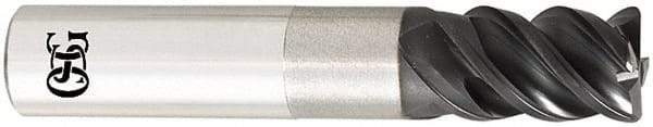 OSG - 1", 1-1/2" LOC, 1" Shank Diam, 4" OAL, 3 Flute, Solid Carbide Square End Mill - Single End, TiAlN Finish, Spiral Flute, 60° Helix, Centercutting, Right Hand Cut, Right Hand Flute, Series HP456 - Apex Tool & Supply