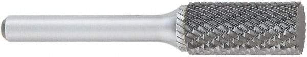 OSG - 1/2" Cut Diam, 1/4" Shank Diam, Cylinder Head Burr - Carbide, Flat End, 1" LOC, 6" OAL - Apex Tool & Supply