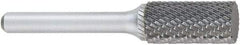 OSG - 1" Cut Diam, 1/4" Shank Diam, Cylinder Head Burr - Carbide, Flat End, 1" LOC, 2" OAL - Apex Tool & Supply