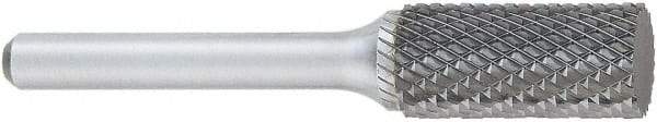 OSG - 7/16" Cut Diam, 1/4" Shank Diam, Cylinder Head Burr - Carbide, Flat End, 1" LOC, 2" OAL - Apex Tool & Supply