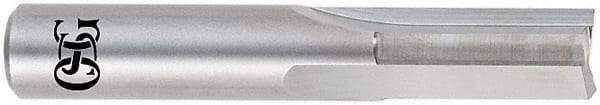 OSG - 3/32" Diam, 1/8" Shank Diam, 3/8" Length of Cut, 3 Flute Straight Router Bit - 1-1/2" Overall Length, Right Hand Cut, Solid Carbide - Apex Tool & Supply