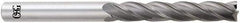 OSG - 20mm, 76mm LOC, 20mm Shank Diam, 153mm OAL, 4 Flute, Solid Carbide Square End Mill - Single End, Uncoated, Spiral Flute, 30° Helix, Centercutting, Right Hand Cut, Right Hand Flute, Series 484 - Apex Tool & Supply