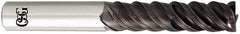OSG - 7/16", 2" LOC, 7/16" Shank Diam, 4" OAL, 4 Flute, Solid Carbide Square End Mill - Single End, TiAlN Finish, Spiral Flute, 50° Helix, Centercutting, Right Hand Cut, Right Hand Flute, Series HP451 - Apex Tool & Supply