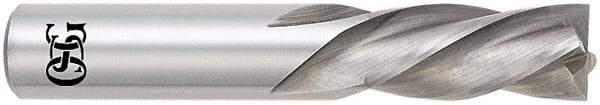 OSG - 1", 1-1/2" LOC, 1" Shank Diam, 4" OAL, 4 Flute, Solid Carbide Square End Mill - Single End, Uncoated, Spiral Flute, 30° Helix, Centercutting, Right Hand Cut, Left Hand Flute, Series 447 - Apex Tool & Supply