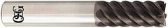 OSG - 22mm, 22mm LOC, 38mm Shank Diam, 102mm OAL, 6 Flute, Solid Carbide Square End Mill - Single End, TiAlN Finish, Spiral Flute, 50° Helix, Centercutting, Right Hand Cut, Right Hand Flute, Series HP450 - Apex Tool & Supply